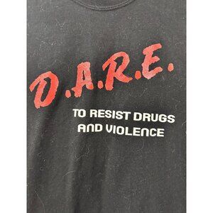 Vintage Gildan Black D.A.R.E. T-Shirt S